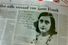 On the betrayal
of Anne Frank